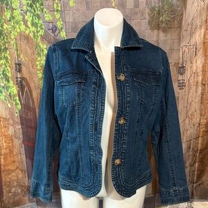 Coldwater Creek Dark Blue Jean Jacket